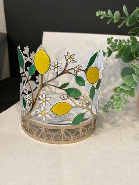 Bath & Body Works Spring Lemons 3 Wick Candle Holder
